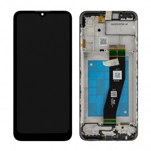 Дисплей Samsung A025 Galaxy A02s, GH81-18456A (высота 160,5 мм), с тачскрином, с рамкой, Service Pack Original