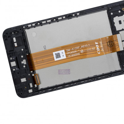Дисплей Samsung A125 Galaxy A12 (rev. A125F v0.1), с тачскрином, с рамкой, Original PRC, фото № 4 - ukr-mobil.com