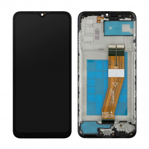 Дисплей Samsung A037 Galaxy A03s, с тачскрином, с рамкой, Original PRC, Black