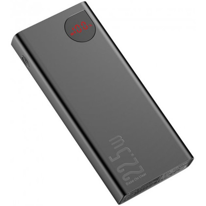 Повербанк (УМБ) Baseus Adaman Metal Quick Charge (PPAD000101), 20000 mAh, 22.5W, 3A, 2USB + Type-C + Lighting + Micro-USB, Black, фото № 2 - ukr-mobil.com