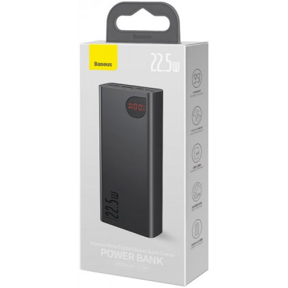 Повербанк (УМБ) Baseus Adaman Metal Quick Charge (PPAD000101), 20000 mAh, 22.5W, 3A, 2USB + Type-C + Lighting + Micro-USB, Black, фото № 4 - ukr-mobil.com