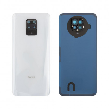 Задняя крышка Xiaomi Redmi Note 9 Pro, Redmi Note 9S, со стеклом камеры, White, фото № 1 - ukr-mobil.com