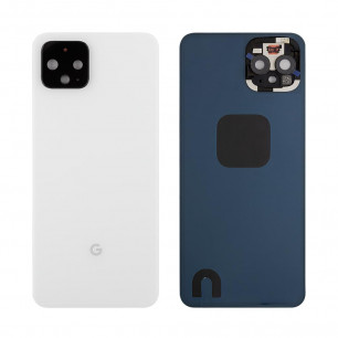 Задняя крышка Google Pixel 4, со стеклом камеры, Original, White