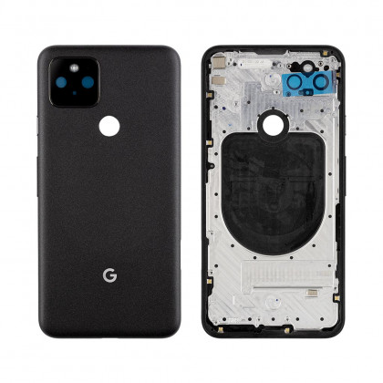 Задняя крышка Google Pixel 5, со стеклом камеры, Original, Black, фото № 1 - ukr-mobil.com