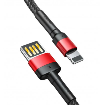 Кабель Baseus Cafule Cable Special Edition (CALKLF-G91), USB to Lightning, 2.4A, 1m, Red, фото № 2 - ukr-mobil.com