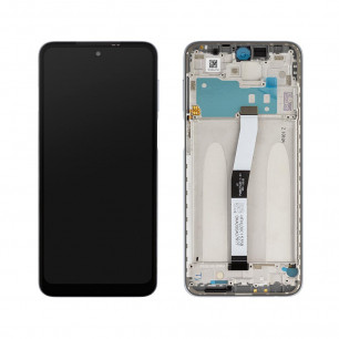 Дисплей Xiaomi Redmi Note 9 Pro, Redmi Note 9S, с тачскрином, с рамкой, Original, Glacier White