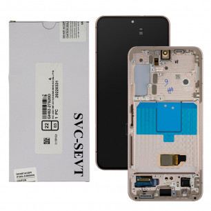 Дисплей Samsung S901 Galaxy S22, GH82-27520D, с тачскрином, с рамкой, Service Pack Original, Pink Gold