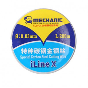 Проволка для отделения стекла от дисплея Mechanic iLine X, D=0,03 mm, L=200 m, (карбоновая)