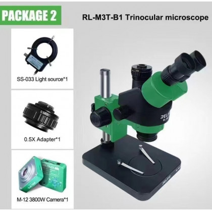 Микроскоп Relife RL M3T-B1 тринокулярный, c камерой (38 Mp)