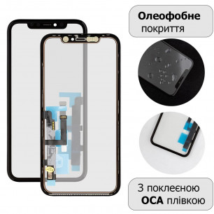 Стекло дисплея Apple iPhone 11, с тачскрином, с рамкой, с пленкой OCA, Original