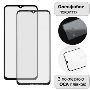 Стекло дисплея Samsung A235 Galaxy A23, с OCA пленкой, Original, Black