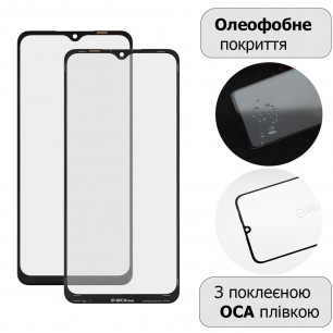 Стекло дисплея Samsung A135 Galaxy A13, с OCA пленкой, Original, Black