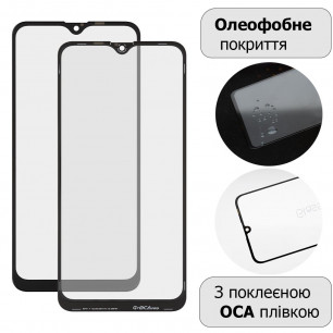 Стекло дисплея Samsung A107 Galaxy A10s, с OCA пленкой, Original, Black