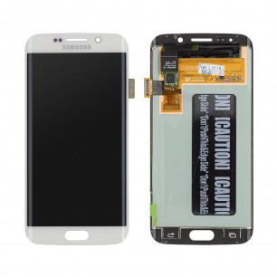 Дисплей Samsung G925 Galaxy S6 Edge, G925F Galaxy S6 Edge, Super AMOLED, с тачскрином, White
