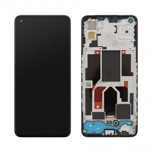 Дисплей OnePlus Nord CE (EB2101, EB2103); Oppo Reno 5, Reno 6, Reno 7, K9; Realme Q3, с тачскрином, с рамкой, Original, Black