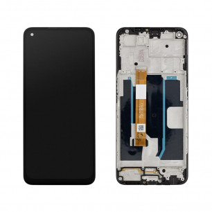 Дисплей Oppo A54 5G, A72 4G, A74 5G, A93 5G; OnePlus Nord N200 5G, с тачскрином, с рамкой, Original PRC, Black