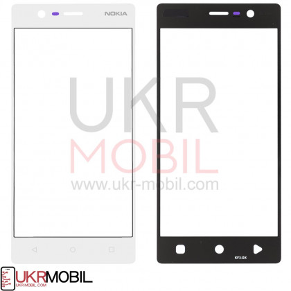 Стекло дисплея Nokia 3 Dual Sim TA-1020, TA-1028, TA-1032, TA-1038, White - ukr-mobil.com