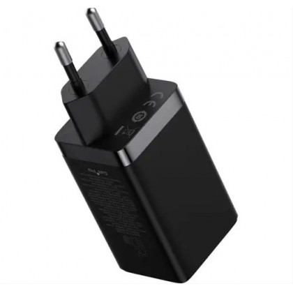 Сетевое зарядное устройство Baseus GaN5 Pro Fast Charger (CCGP120201), 65W, 1xUSB-A + 2xType-C, ( в комплекте - кабель Type-C - Type-C ), Black, фото № 4 - ukr-mobil.com