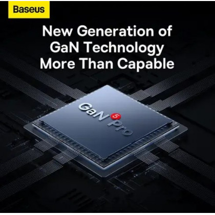Сетевое зарядное устройство Baseus GaN5 Pro Fast Charger (CCGP120201), 65W, 1xUSB-A + 2xType-C, ( в комплекте - кабель Type-C - Type-C ), Black, фото № 6 - ukr-mobil.com