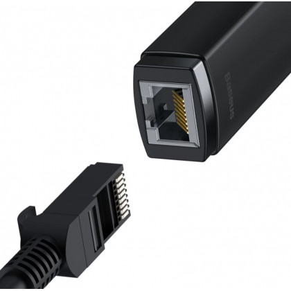 Адаптер USB-A Baseus AirJoy RJ45 LAN Port (WKQX000001), RJ45 (LAN), Black, фото № 3 - ukr-mobil.com