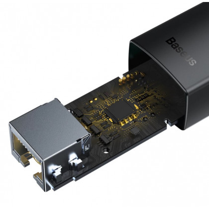 Адаптер USB-A Baseus AirJoy RJ45 LAN Port (WKQX000001), RJ45 (LAN), Black, фото № 2 - ukr-mobil.com