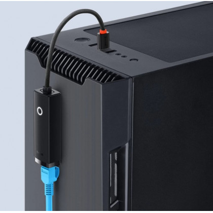 Адаптер USB-A Baseus AirJoy RJ45 LAN Port (WKQX000001), RJ45 (LAN), Black, фото № 7 - ukr-mobil.com