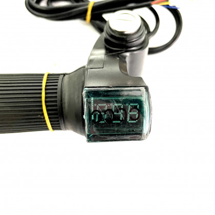 Комплект ручки газа с замком включения и вольтметром (синим) для электротранспорта, фото № 3 - ukr-mobil.com