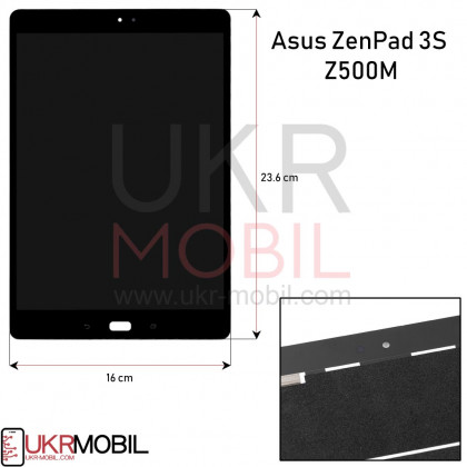 Дисплей Asus ZenPad 3S Z500M ( 23.6 cm x 16 cm  ), с тачскрином, Black, фото № 2 - ukr-mobil.com