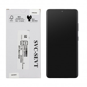Дисплей Samsung G998 Galaxy S21 Ultra, GH82-24925A, с тачскрином, с рамкой, Service Pack Original,Phantom Black