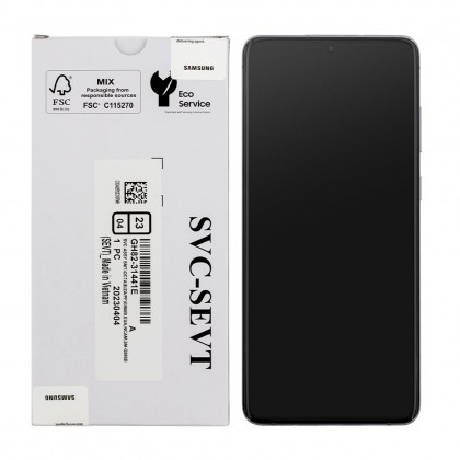 Дисплей Samsung G985 Galaxy S20 Plus, GH82-22134E, с тачскрином, с рамкой, Service Pack Original, Grey, фото № 1 - ukr-mobil.com