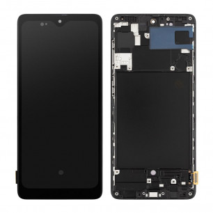 Дисплей Samsung A715 Galaxy A71, с тачскрином, рамкой, OLED (Small LCD), Black