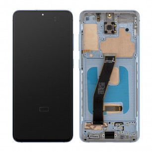 Дисплей Samsung G980 Galaxy S20, с тачскрином, рамкой, OLED, Blue