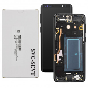 Дисплей Samsung G960 Galaxy S9, GH97-21696A, с тачскрином, с рамкой, Service Pack Original, Black