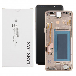 Дисплей Samsung G960 Galaxy S9, GH97-21696E, с тачскрином, с рамкой, Service Pack Original, Gold