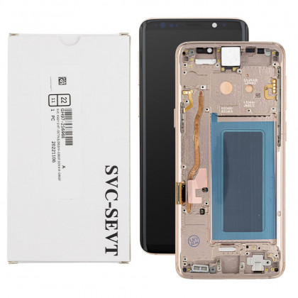 Дисплей Samsung G960 Galaxy S9, GH97-21696E, с тачскрином, с рамкой, Service Pack Original, Gold, фото № 1 - ukr-mobil.com