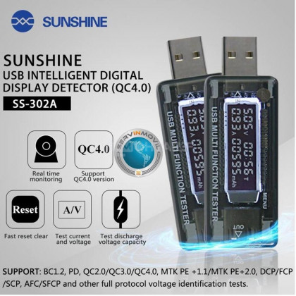 Амперметр-вольтметр Sunshine SS-302A, USB, 4V-30V, 0A-5A, фото № 2 - ukr-mobil.com