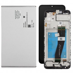 Дисплей Samsung A025 Galaxy A02s, GH81-18456A (высота 163 мм), с тачскрином, с рамкой, Service Pack Original