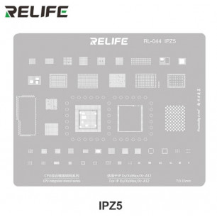 Трафарет Relife RL-044 IPZ5, для iPhone XR, iPhone XS, iPhone XS Max, (CPU A12), толщина: 0.12 мм