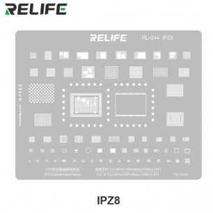 Трафарет Relife RL-044 IPZ7, для iPhone 13, iPhone 13 Pro, iPhone 13 Pro Max, 13 Mini, (CPU A15), толщина: 0.12 мм