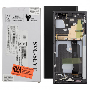 Дисплей Samsung N985 Galaxy Note 20 Ultra, с тачскрином, рамкой, GH82-23622A, Service Pack Original, Aura Black
