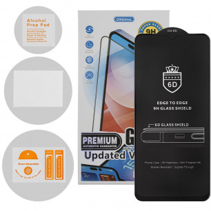 Защитное стекло 6D Premium Glass 9H Full Glue для Xiaomi Redmi 10c, Redmi 12c, Redmi 10 Power, в упаковке с салфетками