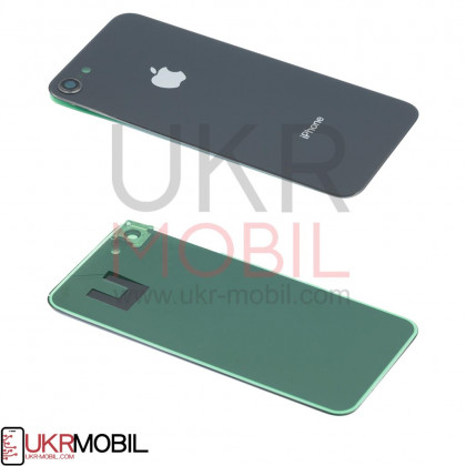 Задняя крышка Apple iPhone 8, с стеклом камеры, Black - ukr-mobil.com