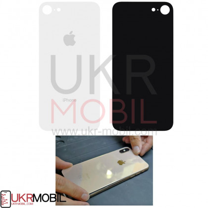 Задняя крышка Apple iPhone 8, большой вырез под камеру, White, фото № 1 - ukr-mobil.com