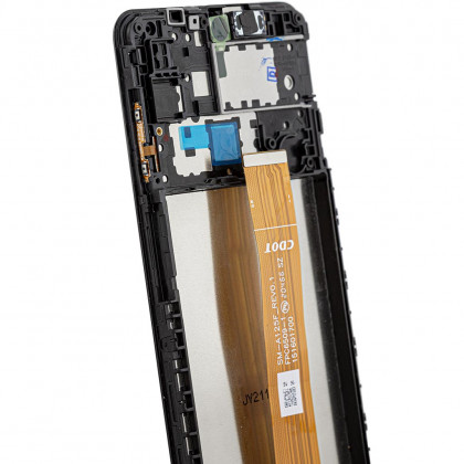 Дисплей Samsung A125 Galaxy A12 (rev. A125F v0.1), GH82-24491A, с тачскрином, с рамкой, Service Pack Original, Black, фото № 4 - ukr-mobil.com