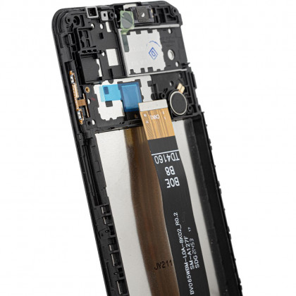 Дисплей Samsung A127 Galaxy A12, GH82-26485A, с тачскрином, с рамкой, Service Pack Original, Black, фото № 3 - ukr-mobil.com
