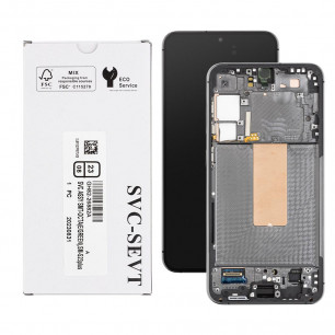 Дисплей Samsung S916 Galaxy S23 Plus, GH82-30480A, с тачскрином, с рамкой, Service Pack Original, Black