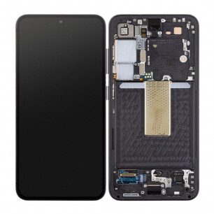 Дисплей Samsung S911 Galaxy S23, GH82-30480A, с тачскрином, с рамкой, Service Pack Original, Black