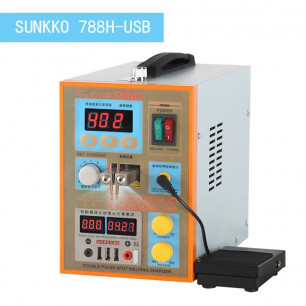 Аппарат контактной точечной сварки Sunkko 788H USB, с блоком питания 36V 2A, для АКБ 18650, 21700, 2800 Wh