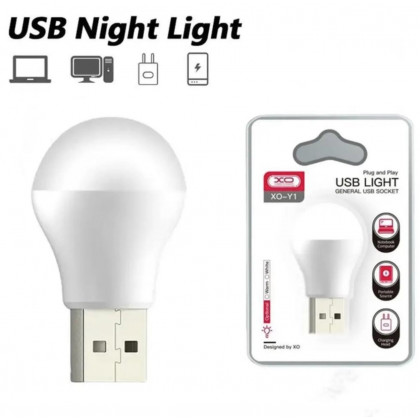USB Лампа XO-Y1, 5V, белый свет - ukr-mobil.com