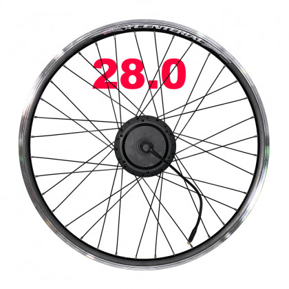 Мотор колесо заднее в сборе, с ободом 28 дюймов, 36v 500W для велосипеда (резьба), фото № 1 - ukr-mobil.com